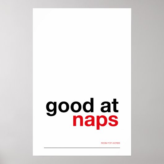 GOOD AT NAPS – Cozy Wall Art ポスター (正面)