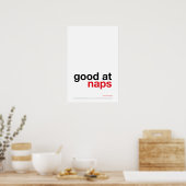 GOOD AT NAPS – Cozy Wall Art ポスター (キッチン)