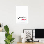 GOOD AT NAPS – Cozy Wall Art ポスター (ホームオフィス)