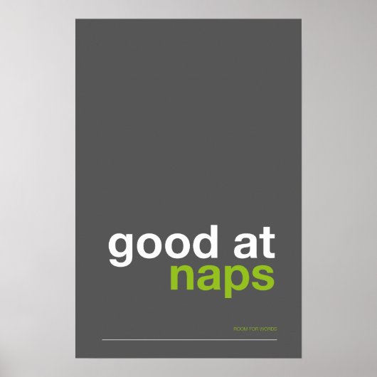 GOOD AT NAPS – Cozy Wall Art ポスター (正面)