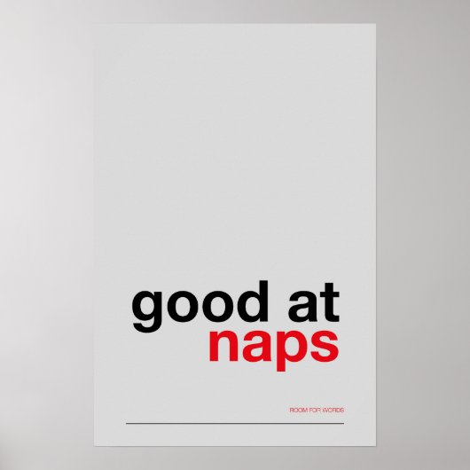 GOOD AT NAPS – Cozy Wall Art ポスター (正面)