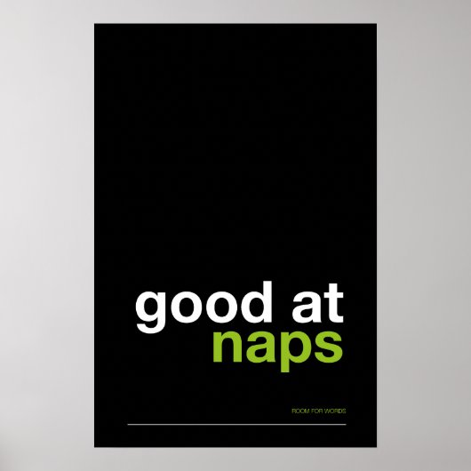 GOOD AT NAPS – Cozy Wall Art ポスター (正面)