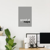 GOOD AT NAPS – Cozy Wall Art ポスター (ホームオフィス)