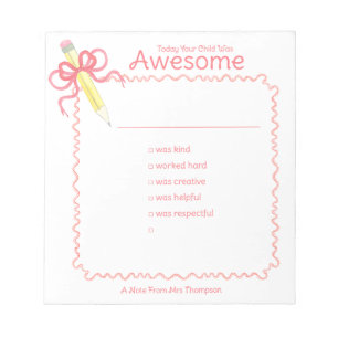 Good Behavior Note from先生 鉛筆(弓) ノートパッド