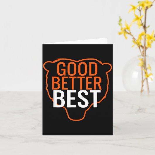 Good Better Bear Outline Motivation カード (黄色い花)