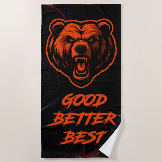 Good Better Best Never Let It Rest ビーチタオル (正面)