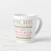 Good Better Best Never Let It Rest Christmas Quote カフェラテマグ (右アングル)