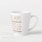 Good Better Best Never Let It Rest Christmas Quote カフェラテマグ (右)