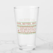 Good Better Best Never Let It Rest Christmas Quote タンブラーグラス (正面)