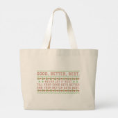 Good Better Best Never Let It Rest Christmas Quote ラージトートバッグ (裏面)