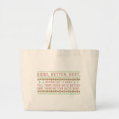 Good Better Best Never Let It Rest Christmas Quote ラージトートバッグ (正面)