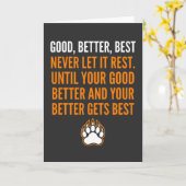 Good Better Best Never Let It Rest funny カード (黄色い花)