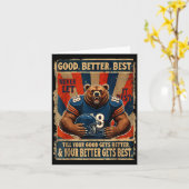 Good Better Never Let It Rest Funny Bear  カード (黄色い花)