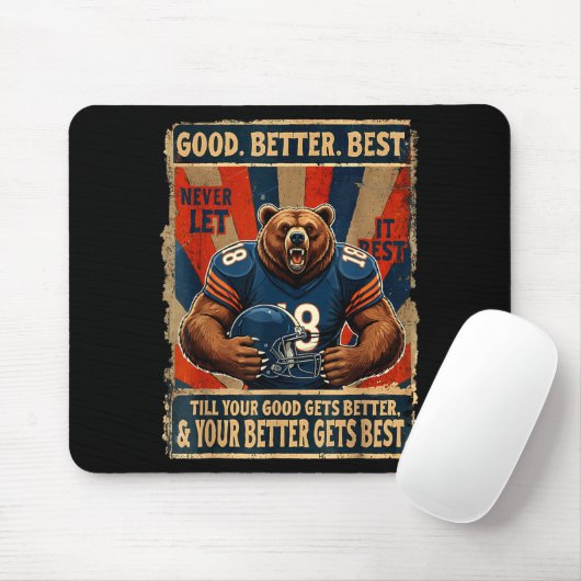 Good Better Never Let It Rest Funny Bear  マウスパッド (マウス)