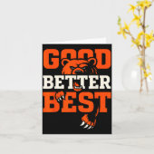 Good Better Never Let It Rest Motivation Bear  カード (黄色い花)