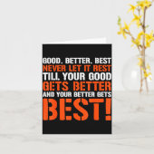 Good Better Never Let It Rest Motivation Saying カード (黄色い花)
