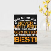 Good Better Never Let It Rest Motivation Saying Be カード (黄色い花)