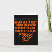 Good Better Never Let It Rest Motivational Mindset カード (正面)