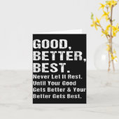 Good Better Never Let It Rest Motivational Quote G カード (黄色い花)