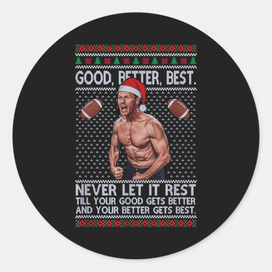 Good Better Never Let It Rest Xmas Ben Johnson  ラウンドシール (正面)