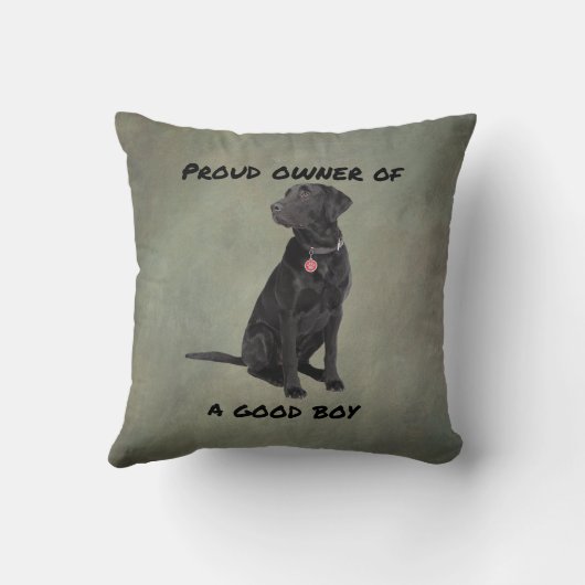 Good Boy Black Lab クッション (裏面)