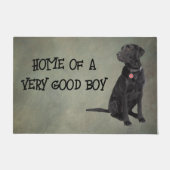 Good Boy Black Lab ドアマット (正面)