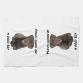 Good Boy Chocolate Lab キッチンタオル (横)
