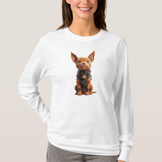 Good Boy Christmas Dog Women's Tee Tシャツ (正面)
