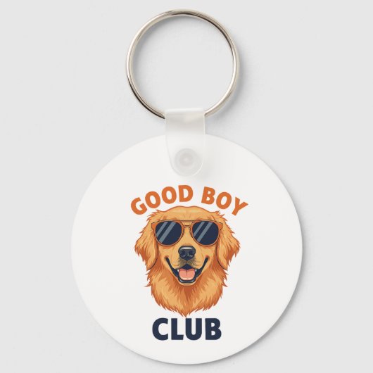 Good Boy Club | Keychain Dog Design キーホルダー (正面)