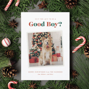 Good Boy Dogクリスマスフォトカード シーズンカード