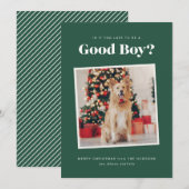 Good Boy Dogクリスマスフォトカード シーズンカード (正面/裏面)