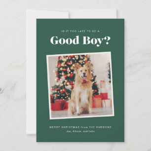 Good Boy Dogクリスマスフォトカード シーズンカード