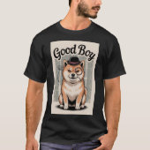 Good Boy Dog with Bowler Hat Tシャツ (正面)