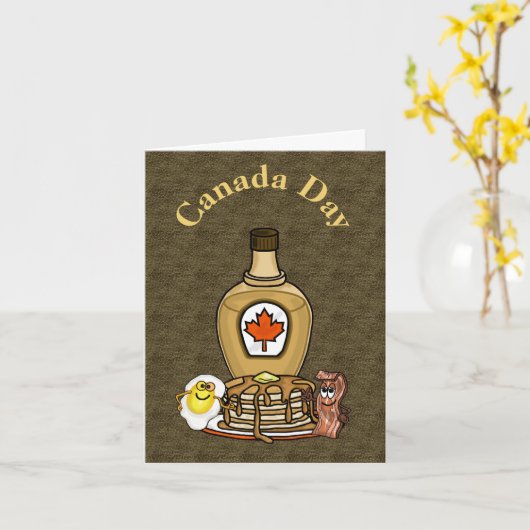 Good Breakfast for Canada Day Card カード (黄色い花)
