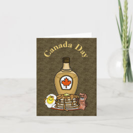Good Breakfast for Canada Day Card カード