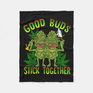 Good Buds Stick Together Couples フリースブランケット