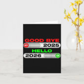 Good Bye Off 2025 Hello 2026 On Happy New Year Tee カード (黄色い花)