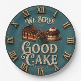 Good Cake Vintage Bakery Kitchen Decor ペーパープレート