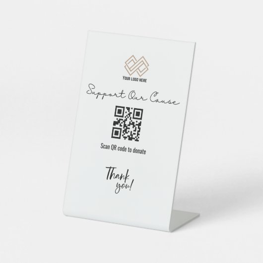Good Cause Non-Profit QRコードへの寄付 台座サイン (正面)