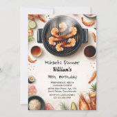 Good Chef Bbq 日本の Sushi Hibachi 50誕生日 招待状 (正面)