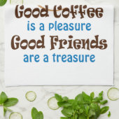 Good Coffee and Friends キッチンタオル (折り畳み)