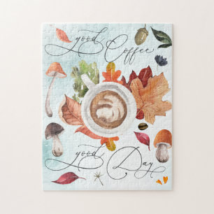Good Coffee Good Day Autumn Jigsaw Puzzle ジグソーパズル