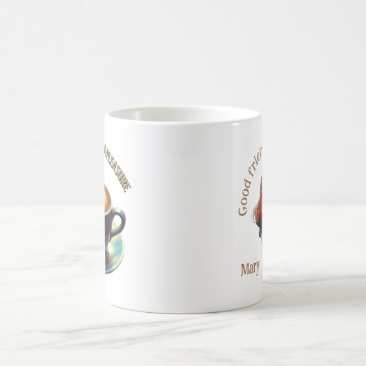 Good Coffee Good Friends are a Treasure コーヒーマグカップ (中央)