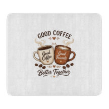 Good Coffee Good Friends mit zwei Kaffeetassen