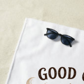 Good Coffee Good Friends mit zwei Kaffeetassen ビーチタオル (インサイチュ)