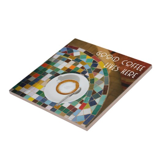 Good coffee lives here, coffee photo タイル (側面)