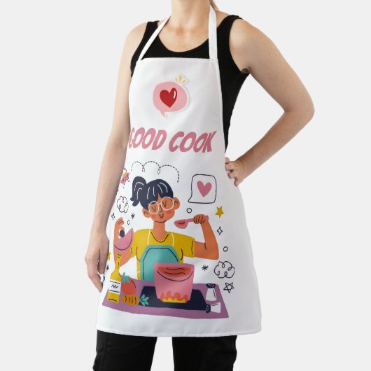 Good Cook Kitchen Apron – Funny & Motivational Coo エプロン (インサイチュ)