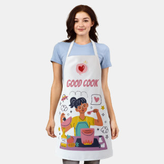 Good Cook Kitchen Apron – Funny & Motivational Coo エプロン