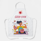 Good Cook Kitchen Apron – Funny & Motivational Coo エプロン (正面)