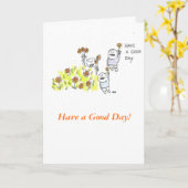 Good Day Greeting Cardを持っている カード (黄色い花)